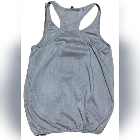 Naked Zebra Gray Racerback Drawstring Tank Top Silk Cotton Blend Size Small - Picture 5 of 16